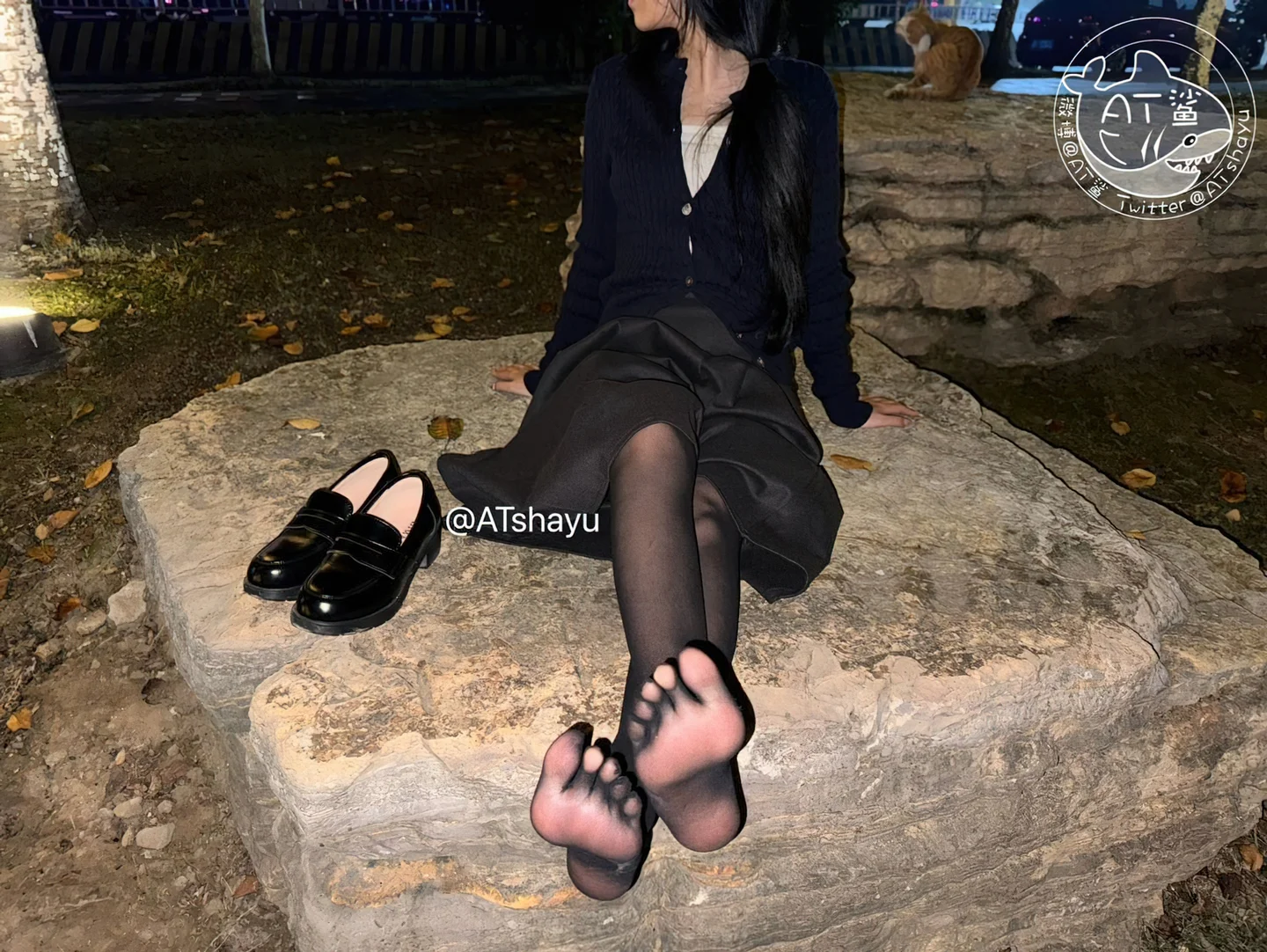 AT鲨 - 户外五指黑丝 [38P-74MB] tg@simisebaisi 【丝足阁】027.webp